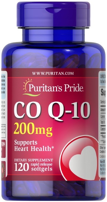 CoQ10, 200mg - 120 softgels - Puritan's Pride - Vaistine1.lt - WestPharmacy.eu