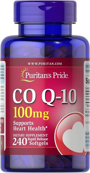 CoQ10, 100mg - 240 softgels - Puritan's Pride - Vaistine1.lt - WestPharmacy.eu