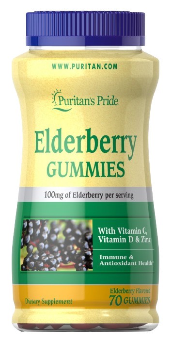 Elderberry Gummies with Vitamin C, D & Zinc - 70 gummies - Puritan's Pride - WestPharmacy.nl - Vitamins