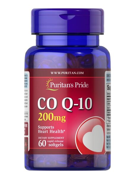 CoQ10, 200mg - 60 softgels - Puritan's Pride - Vaistine1.lt - WestPharmacy.eu