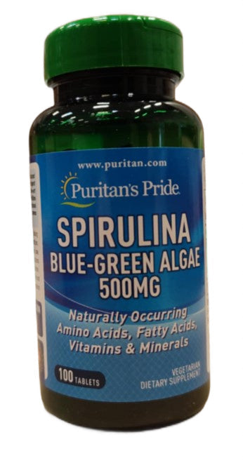 Spirulina Blue-Green Algae, 500mg - 100 tabs - Puritan's Pride - Vaistine1.lt - WestPharmacy.eu
