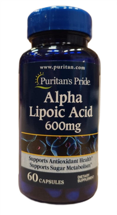 Alpha Lipoic Acid, 600mg - 60 caps - Puritan's Pride - Vaistine1.lt - WestPharmacy.eu