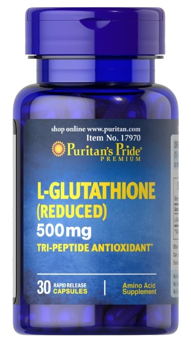 L-Glutathione Reduced, 500mg - 30 caps - Puritan's Pride - WestPharmacy.nl - Antioxidants