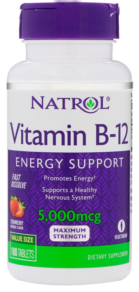 Vitamin B-12 Fast Dissolve, 5000mcg - 100 tabs - Natrol - Vaistine1.lt - WestPharmacy.eu