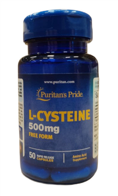 L-Cysteine, 500 mg - 50 caps - Puritan's Pride - WestPharmacy.nl - Amino Acids and BCAAs