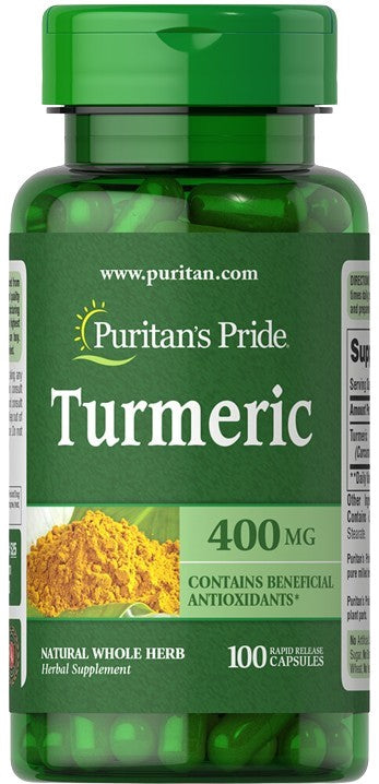 Turmeric, 400mg - 100 caps - Puritan's Pride - Vaistine1.lt - WestPharmacy.eu