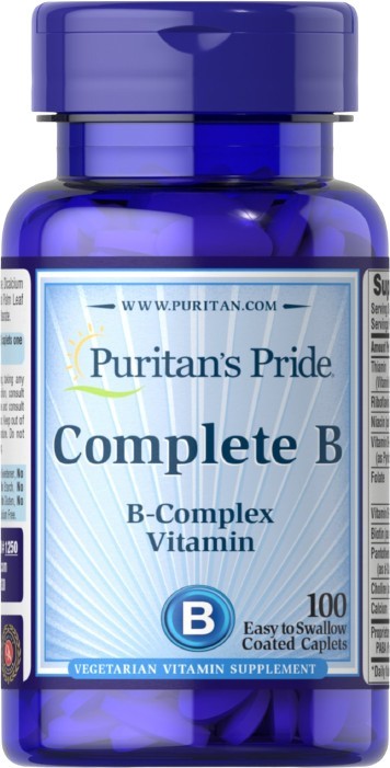 Vitamin B-Complex - 100 caplets - Puritan's Pride - WestPharmacy.nl - Vitamins