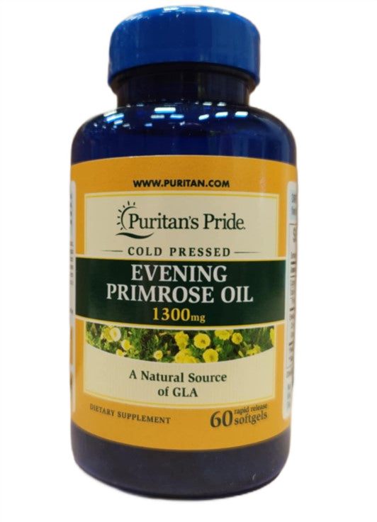Evening Primrose Oil, 1300mg - 60 softgels - Puritan's Pride - Vaistine1.lt - WestPharmacy.eu