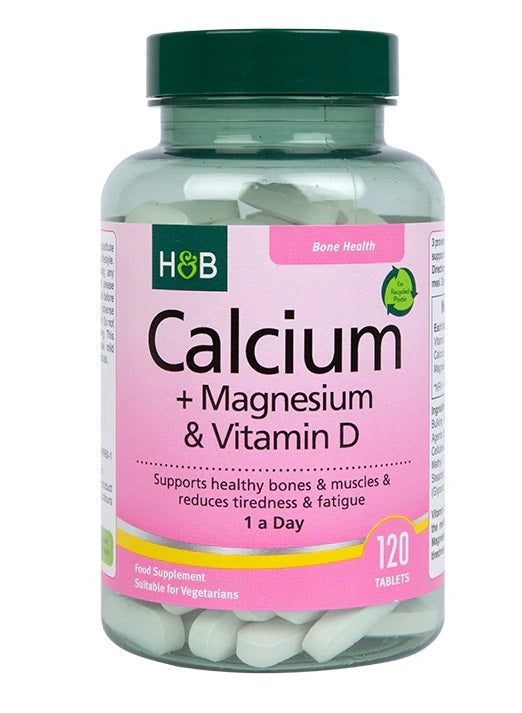 Calcium + Magnesium & Vitamin D - 120 vegetarian tabs - Holland & Barrett | WestPharmacy.nl - Minerals