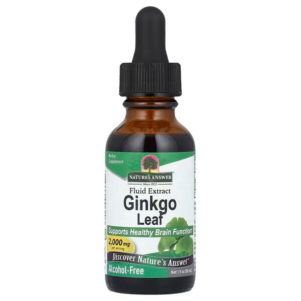 Ginkgo Leaf, 2000mg - 30 ml. - Nature's Answer - WestPharmacy.nl - Cognitive Support