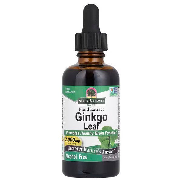 Ginkgo Leaf, 2000mg - 60 ml. - Nature's Answer - WestPharmacy.nl - Cognitive Support