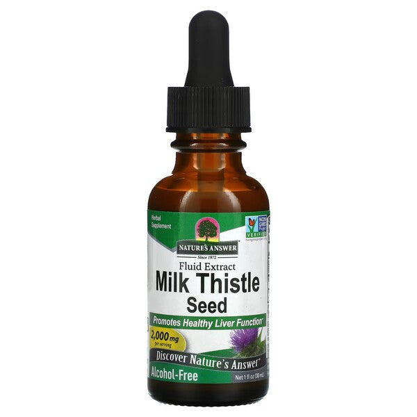 Milk Thistle Seed Extract, 2000mg - 30 ml. - Nature's Answer - WestPharmacy.nl - Liver Health