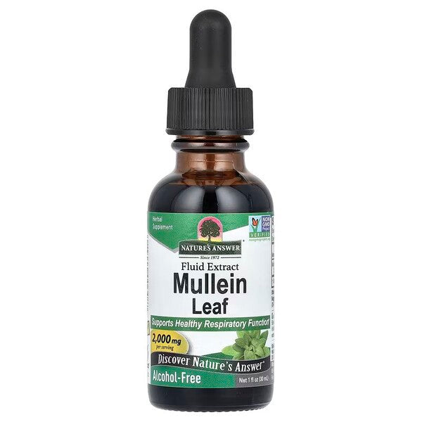 Mullein Leaf, 2000mg - 30 ml. - Nature's Answer - WestPharmacy.nl - Respiratory Health