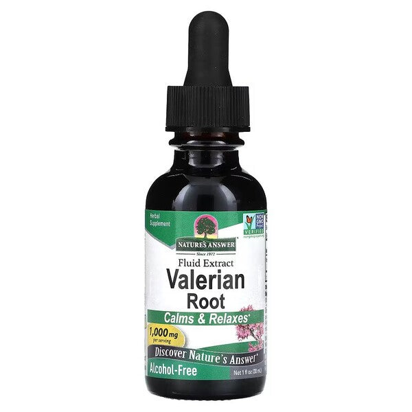 Valerian Root, 1000mg - 30 ml. - Nature's Answer - WestPharmacy.nl - Stress Support
