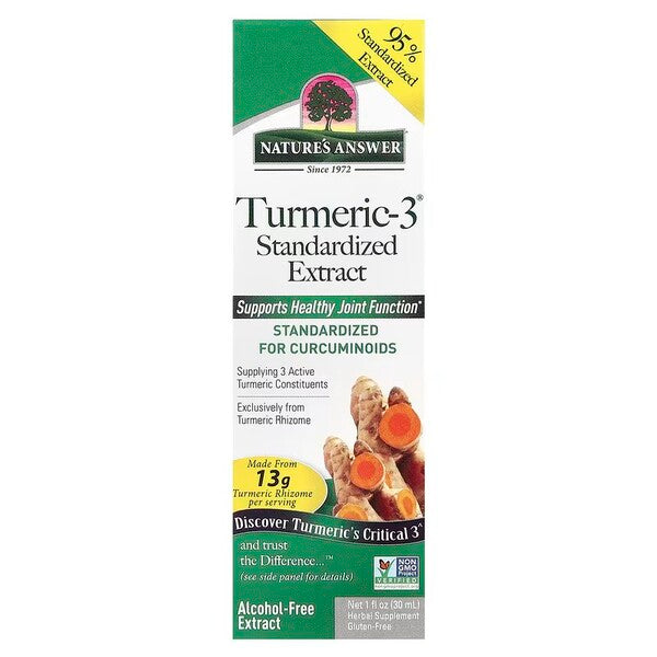 Turmeric-3 Standardized Extract - 30 ml. - Nature's Answer - WestPharmacy.nl - Joint Support