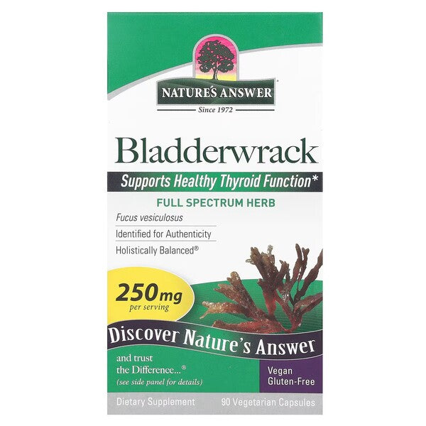 Bladderwrack, 250mg - 90 vcaps - Nature's Answer - WestPharmacy.nl - Thyroid Support