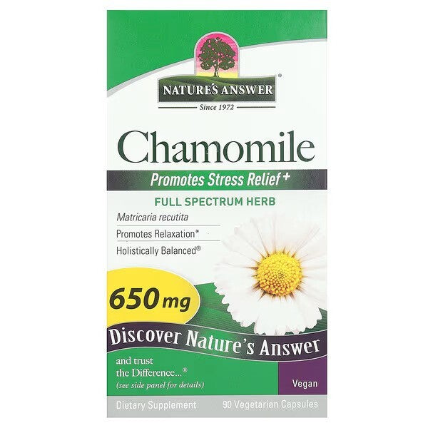 Chamomile, 650mg - 90 vcaps - Nature's Answer - WestPharmacy.nl - Stress Support