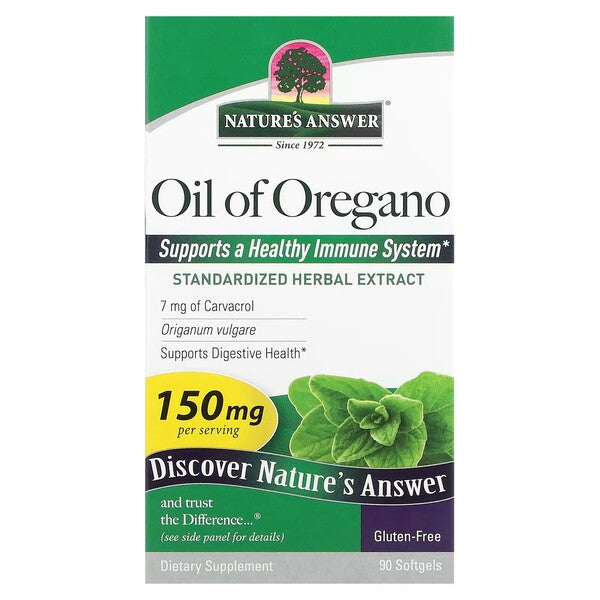 Oil of Oregano, 150mg - 90 softgels - Nature's Answer - Vaistine1.lt - WestPharmacy.eu