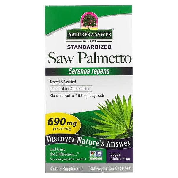 Saw Palmetto Extract, 690mg - 120 vcaps - Nature's Answer - WestPharmacy.nl - Prostate Health