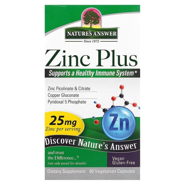 Zinc Plus - 60 vcaps - Nature's Answer - WestPharmacy.nl - Minerals
