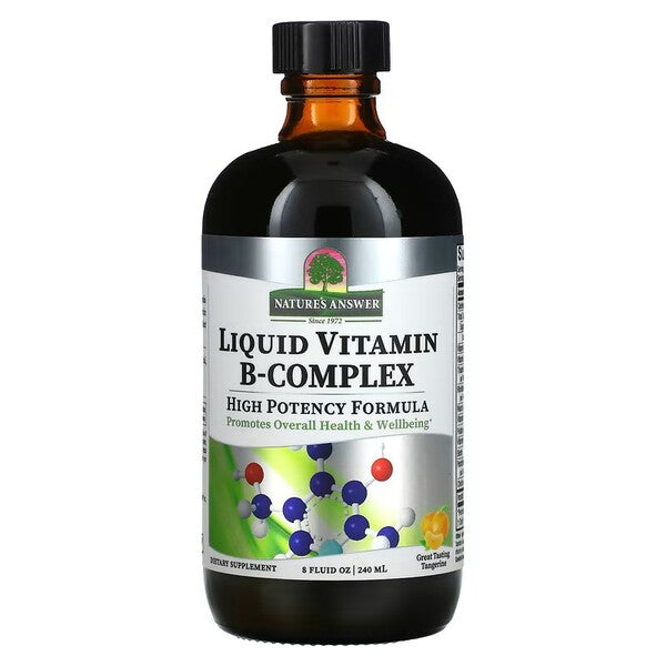 Liquid Vitamin B-Complex, Tangerine - 240 ml. - Nature's Answer - WestPharmacy.nl - Vitamins