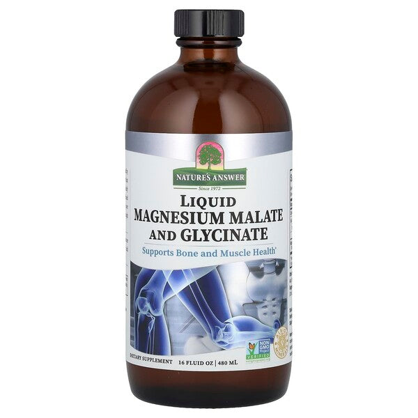 Liquid Magnesium Malate and Glycinate - 480 ml. - Nature's Answer - WestPharmacy.nl - Minerals