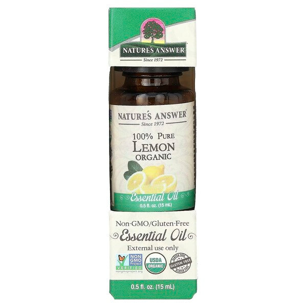 100% Pure Lemon Essential Oil - 15 ml. - Nature's Answer - WestPharmacy.nl - Aromatherapy and essential oils
