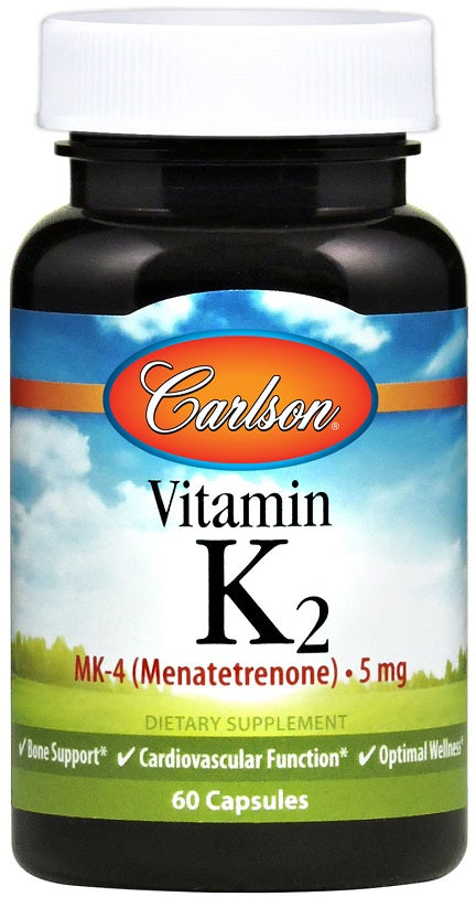 Vitamin K2 MK-4, 5mg - 60 caps - Carlson Labs - Vaistine1.lt - WestPharmacy.eu