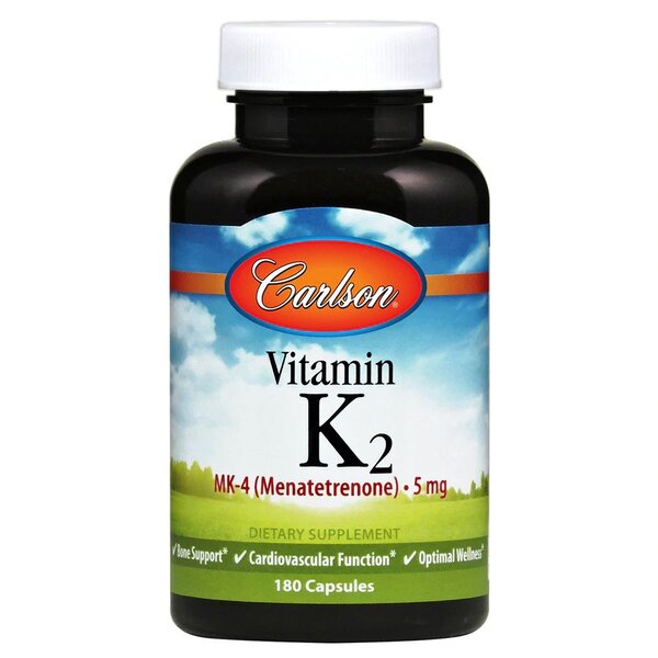Vitamin K2 MK-4, 5mg - 180 caps - Carlson Labs - WestPharmacy.nl - Vitamins