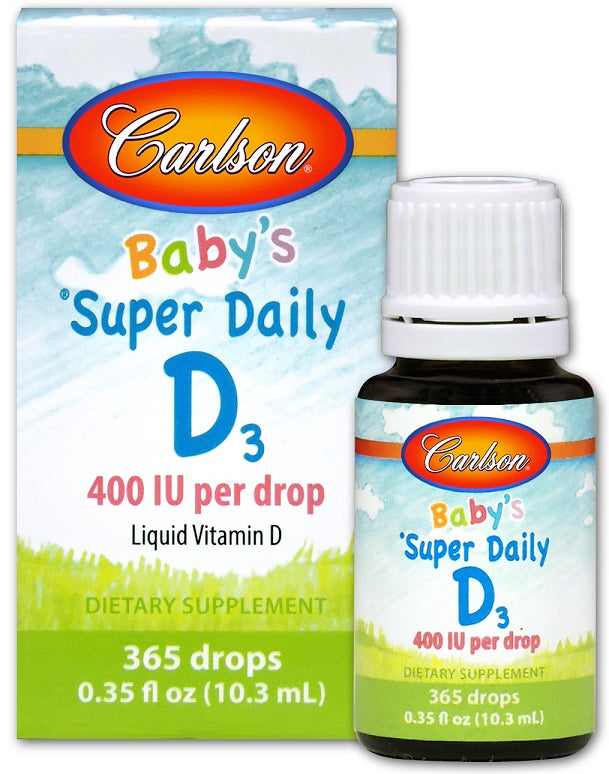 Baby's Super Daily D3, 400 IU - 10 ml. - Carlson Labs - WestPharmacy.nl - Vitamins