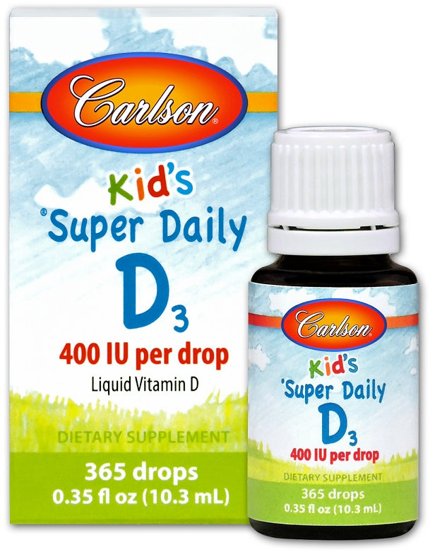 Kid's Super Daily D3, 400 IU - 10 ml. - Carlson Labs - WestPharmacy.nl - Vitamins