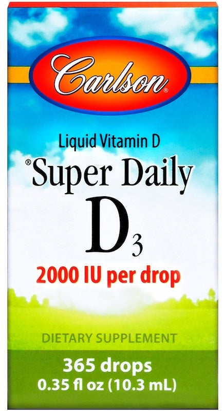 Super Daily D3, 2000 IU - 10 ml. - Carlson Labs - WestPharmacy.nl - Vitamins