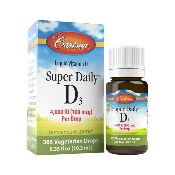 Super Daily D3, 4000 IU - 10 ml. - Carlson Labs - WestPharmacy.nl - Vitamins