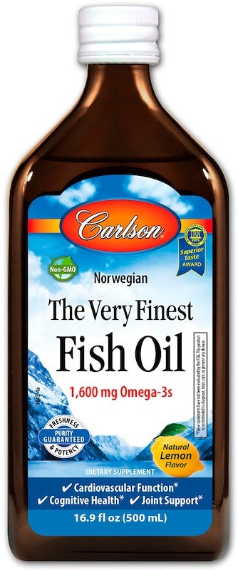 The Very Finest Fish Oil, Natural Lemon - 500 ml. - Carlson Labs - WestPharmacy.nl - Fish Oil