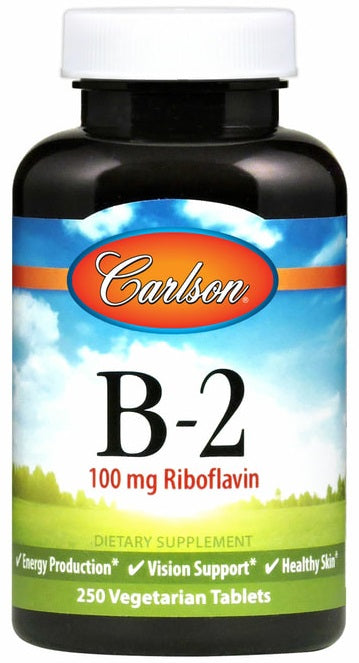 Vitamin B-2, 100mg - 100 vegetarian tablets - Carlson Labs - Vaistine1.lt - WestPharmacy.eu