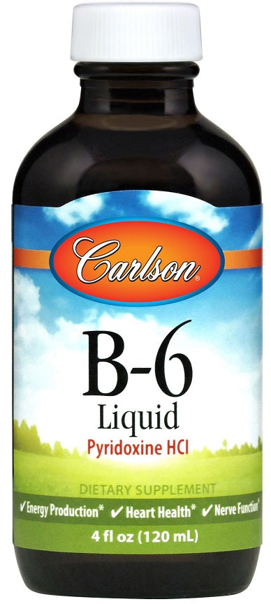 Vitamin B-6 - Pyridoxine HCl - 120 ml. - Carlson Labs - WestPharmacy.nl - Vitamins