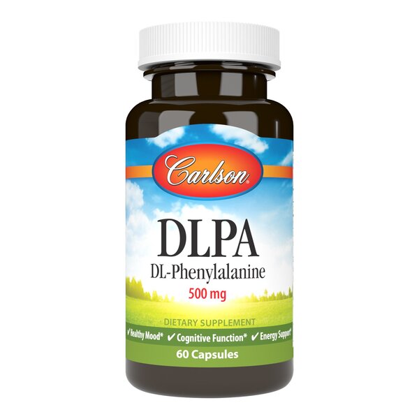 DLPA, 500mg - 60 caps - Carlson Labs - WestPharmacy.nl - Nervous System Support