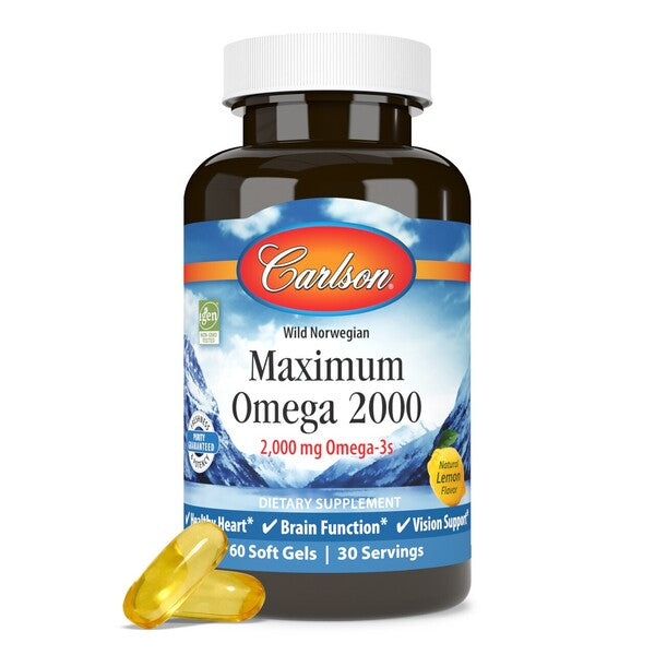 Maximum Omega 2000 - 60 softgels - Carlson Labs - WestPharmacy.nl - Fish Oil