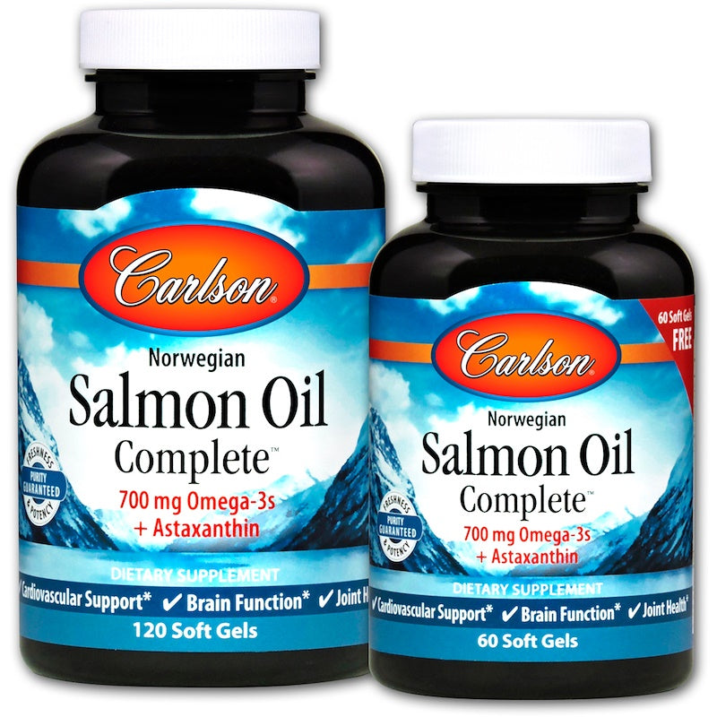 Norwegian Salmon Oil Complete - 120 + 60 softgels - Carlson Labs - Vaistine1.lt - WestPharmacy.eu