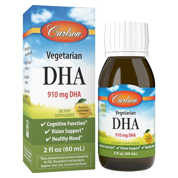 Vegetarian DHA, Natural Lemon - 60 ml. - Carlson Labs - Vaistine1.lt - WestPharmacy.eu