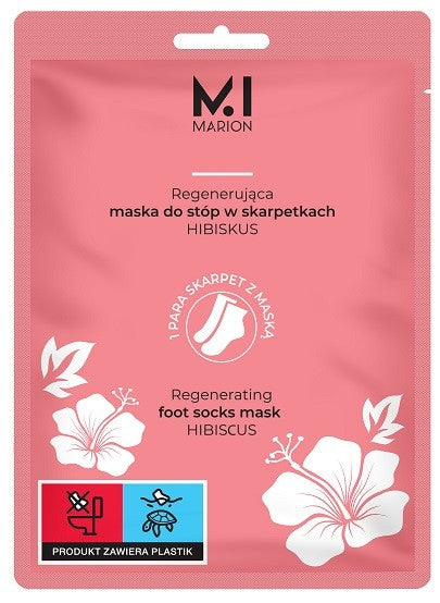 MARION Atkuriamoji pėdų kaukė kojinėse Hibiscus 2 x 15 ml | Vaistine1.lt | WestPharmacy.eu