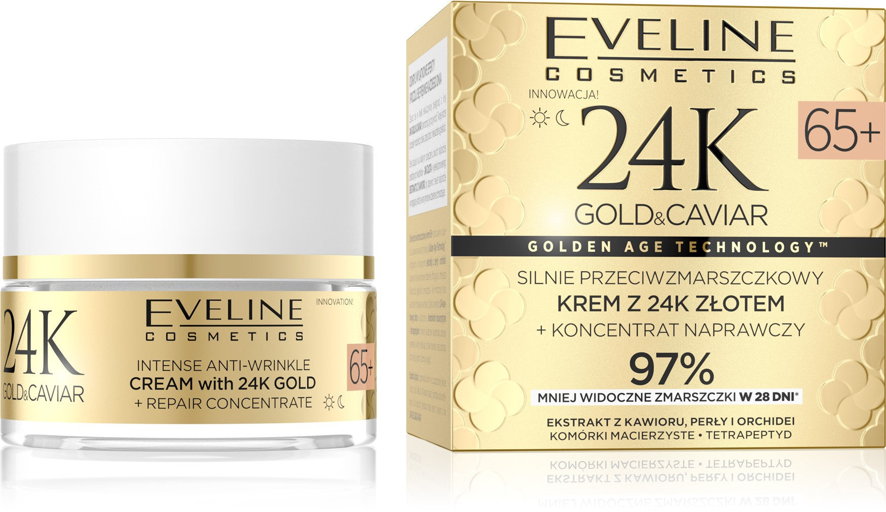 EVELINE 24K Gold&Caviar; Stiprus kremas nuo raukšlių 65+ 50 ml | Vaistine1.lt | WestPharmacy.eu