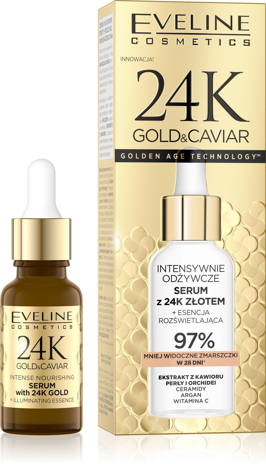 EVELINE 24K Gold&Caviar; Maitinamasis serumas 18 ml | Vaistine1.lt | WestPharmacy.eu