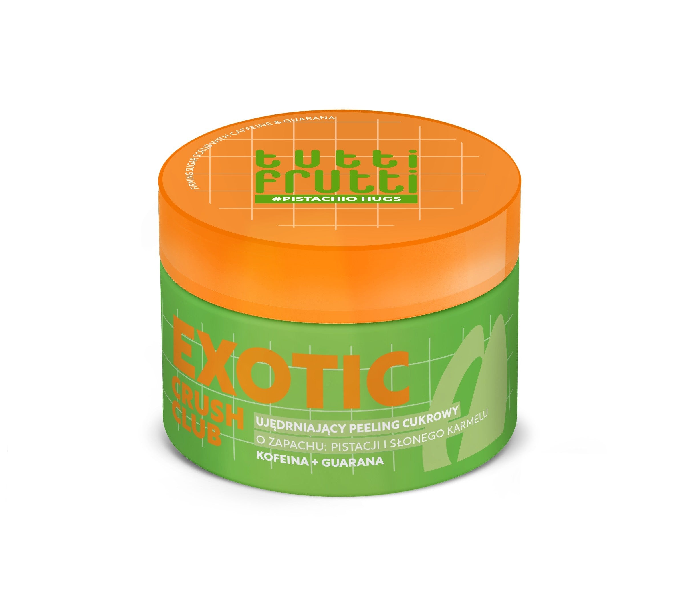 TUTTI FRUTTI #Pistachio Hugs Stangrinantis cukraus šveitiklis Pistachio + Kofeinas + Guarana 250 g | Vaistine1.lt | WestPharmacy.eu