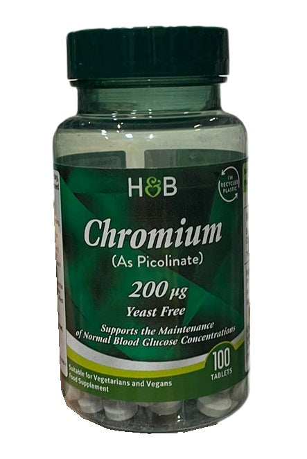 Chromium Picolinate, 200mcg - 100 tabs - Holland & Barrett | WestPharmacy.nl - Minerals