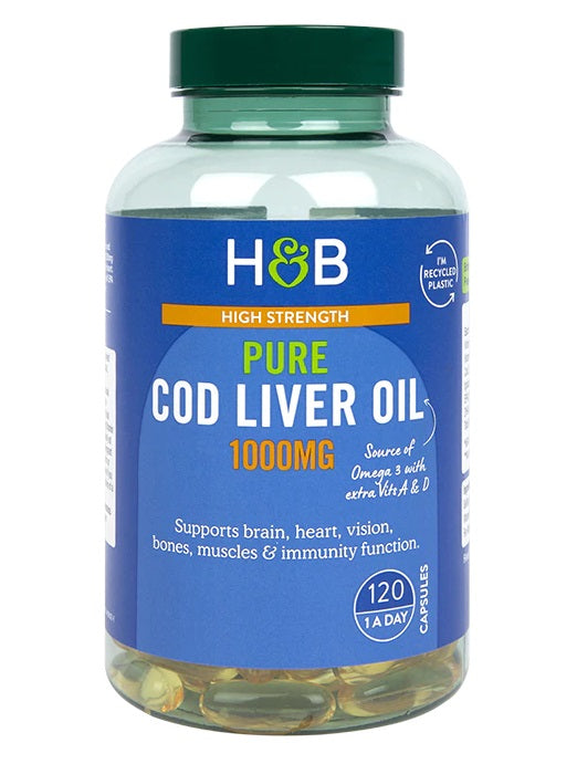 Cod Liver Oil, 1000mg - 120 caps - Holland & Barrett | Vaistine1.lt | WestPharmacy.eu