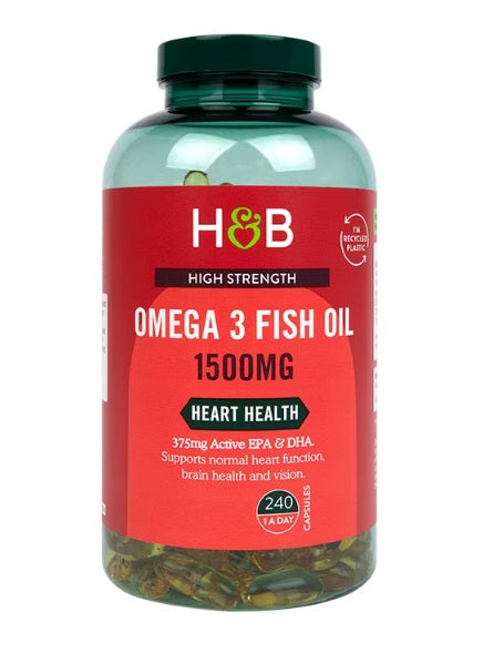Omega 3 Fish Oil, 1500mg - 240 caps - Holland & Barrett | Vaistine1.lt | WestPharmacy.eu