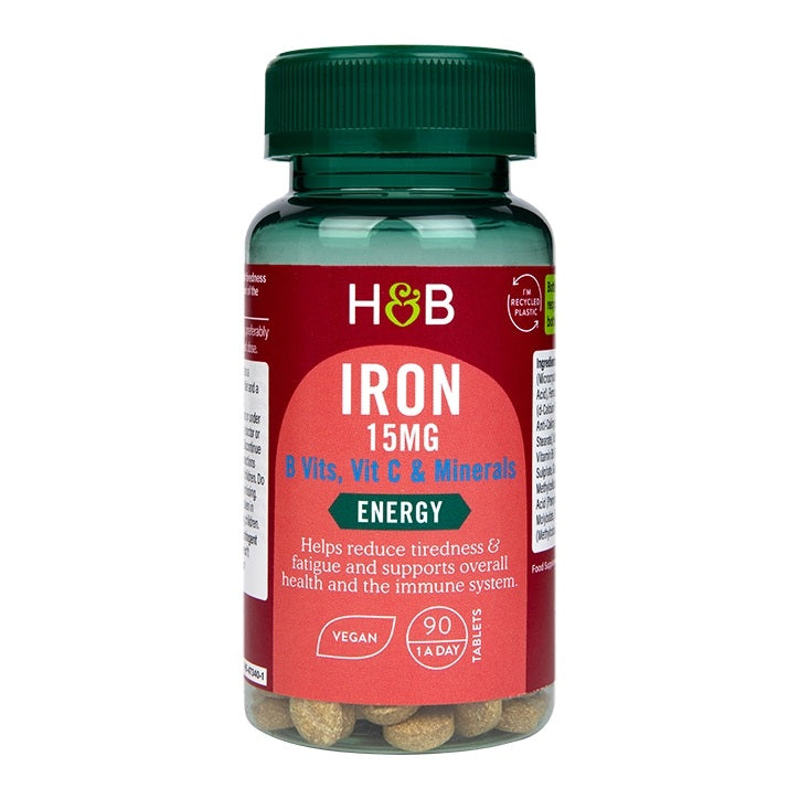 Iron, 15mg with Vitamins & Minerals - 90 vegan tabs - Holland & Barrett | Vaistine1.lt | WestPharmacy.eu