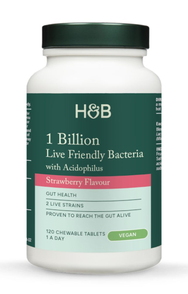 1 Billion Live Friendly Bacteria with Acidophilus, Strawberry - Holland & Barrett - Vaistine1.lt - WestPharmacy.eu