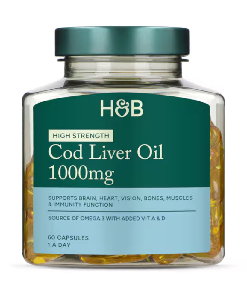 High Strength Cod Liver Oil, 1000mg - Holland & Barrett - Vaistine1.lt - WestPharmacy.eu